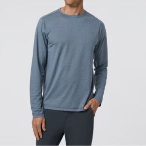 Vuori Pacific Heather Long-Sleeve Tradewind Performance T-Shirt 2.0